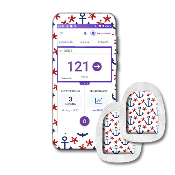 Lesegerät Sticker Omnipod 5 Conrtoller + 2 passende Podsticker