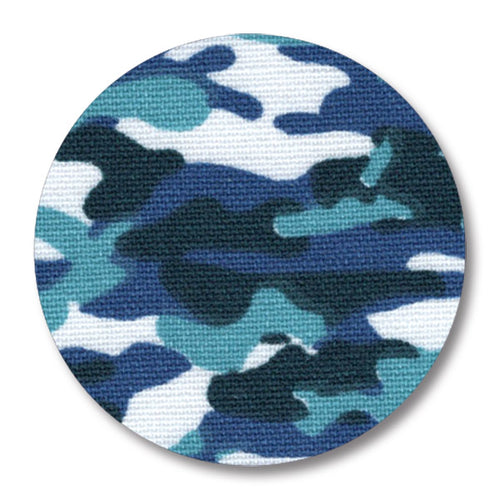 BIJOUX Ruban Rond Camouflage Bleu (6cm)