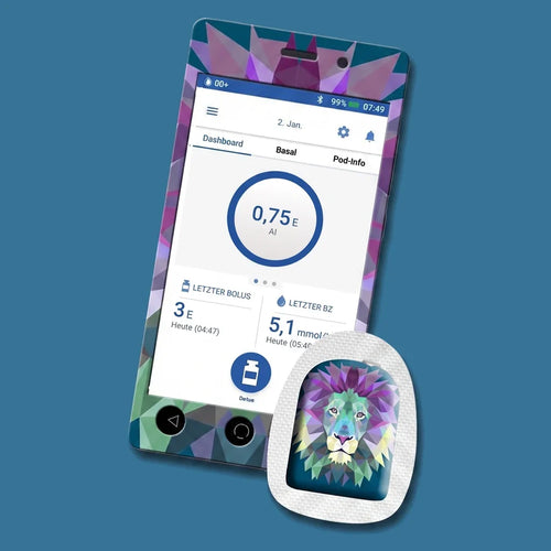 Autocollants Omnipod PDM + manette