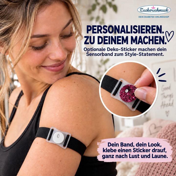 Bracelet Freestyle Libre 3 avec support, transparent, également pour Libre 3 Plus