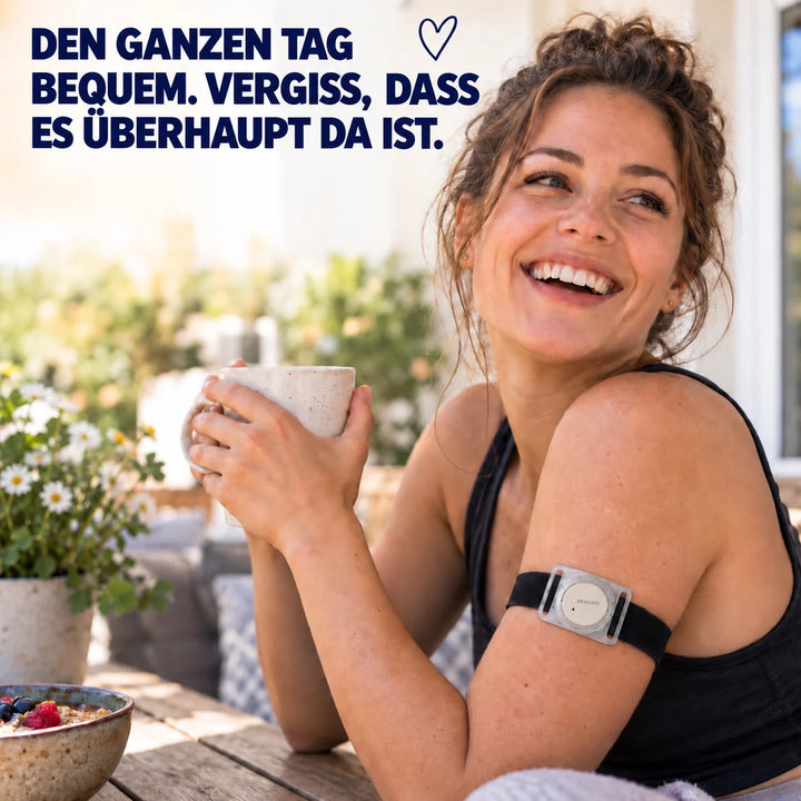Dexcom G7 armband with rotatable, rotating holder, transparent, Dexcom G7 holder