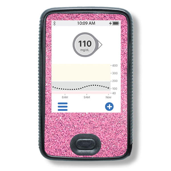 Dexcom G6 Glitzer Sticker Set pink