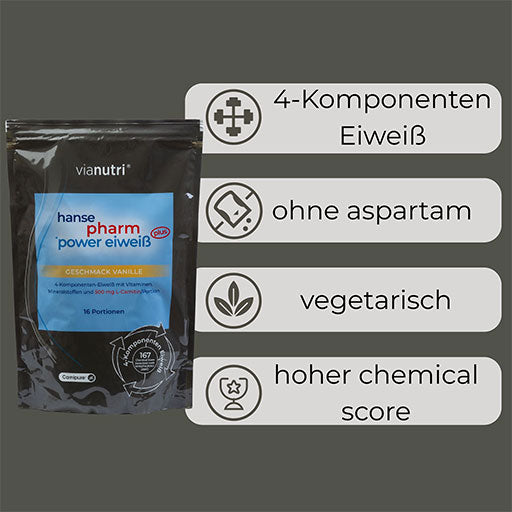 Hansepharm - power protein plus - 750g vanilla flavour