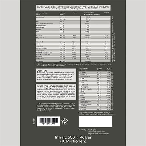 Hansepharm - power protein plus - 750g vanilla flavour