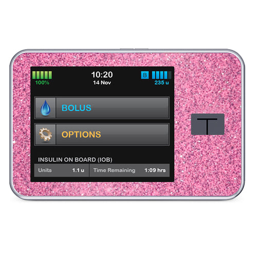 Autocollant Tandem t:slim « Glitter Pink »