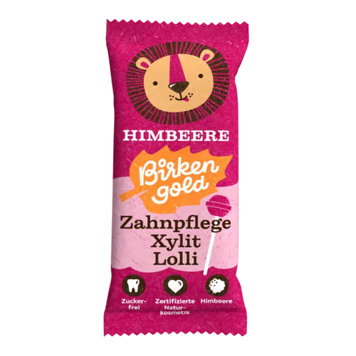 Xylitol Lollipop Raspberry 6 g without BE
