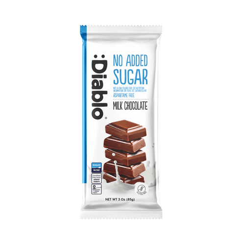 Chocolat au lait sans sucre Diablo 85g - seulement 7g de glucides nets/tablette