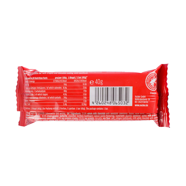 Crispy Chocolate Proteinriegel - OHNE Zucker - nur 5g anrechenb. KH/Riegel