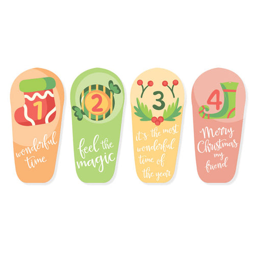 Autocollant Dexcom G6 « Set de l'Avent 1, 2, 3, 4 »