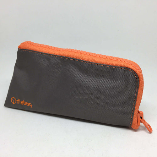 Diabetes Zubehörtasche "Sunny" anthrazit/orange, groß