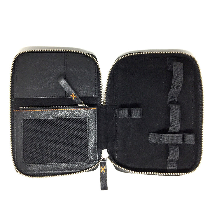 Diabetes Zubehörtasche diabag ''ONE plus'' Rindnappa Leder Schwarz Innenleben Leer