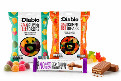 Diablo Naschbox Sparset: Gummi Drops, Gummibärchen & Waffelriegel