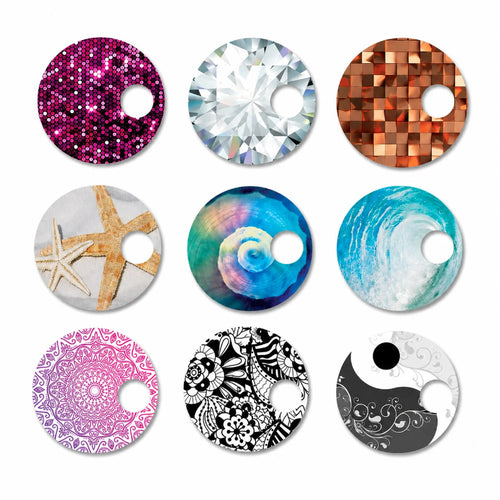 Lot économique de 9 autocollants Freestyle Libre 3 (paillettes, océan et esprit)