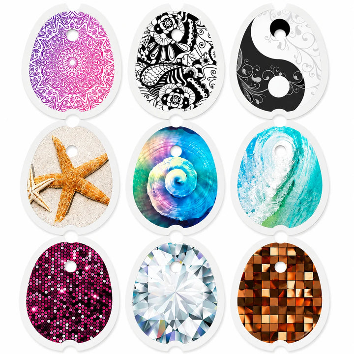 Dexcom G7 Sticker 9-pack Value Set: Glitter, Ocean & Spirit