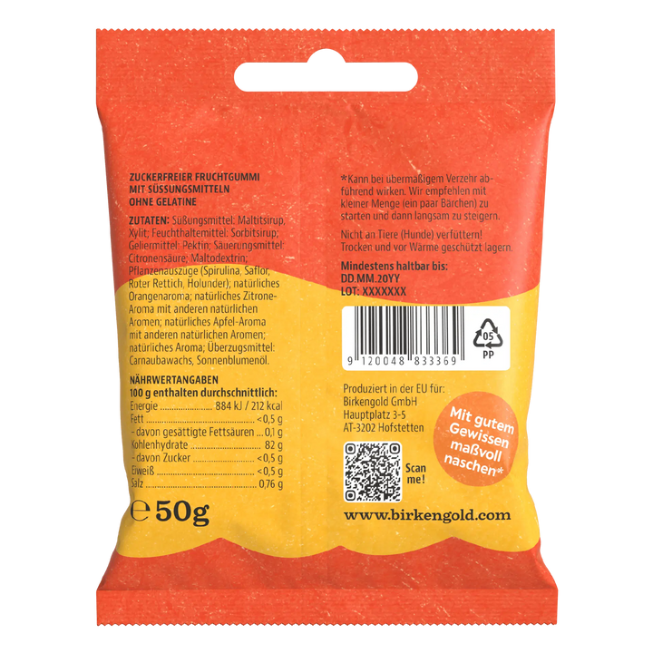 NEW!!! Vegan gummy bears (without sugar, without qualifying carbohydrates/ BE) 50g