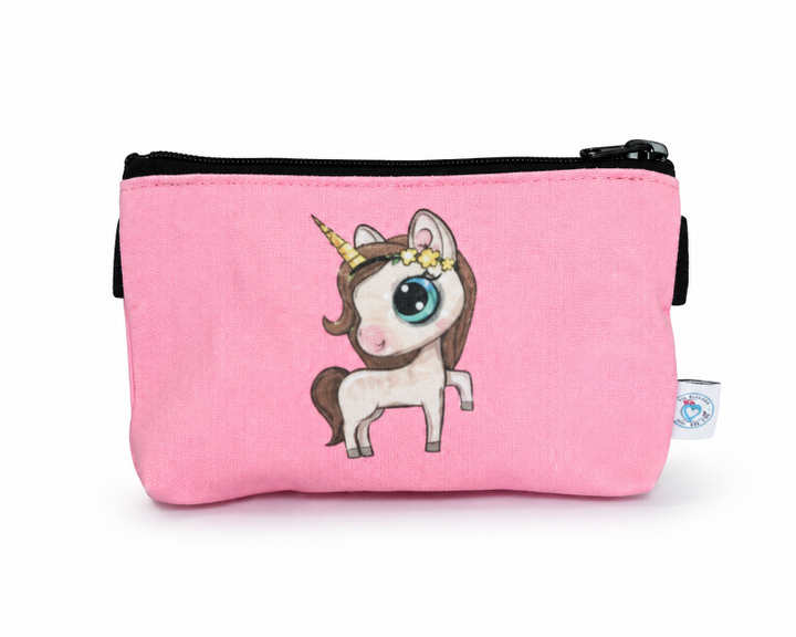 Insulinpumpentasche ''Einhorn'' mit flexiblem Gurt Pink