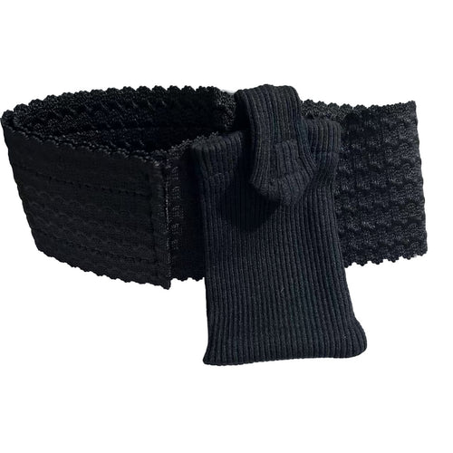 Beinband Insulinpumpentasche Oberschenkel schwarz