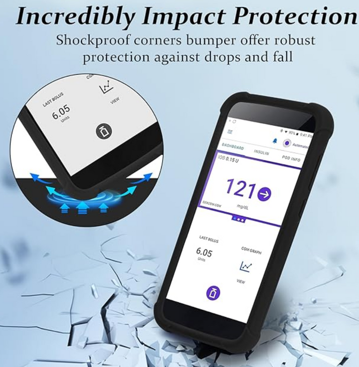 Étui en silicone souple rouge pour Omnipod 5