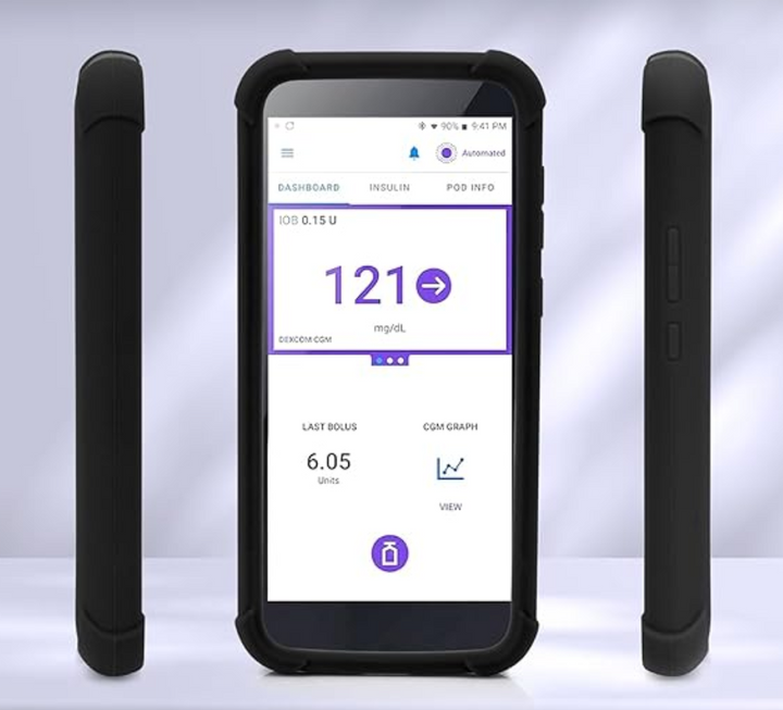 Étui en silicone souple noir pour Omnipod 5
