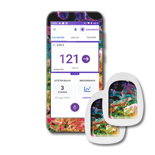 Omnipod 5 Controller Sticker Set "Bubblesplash"