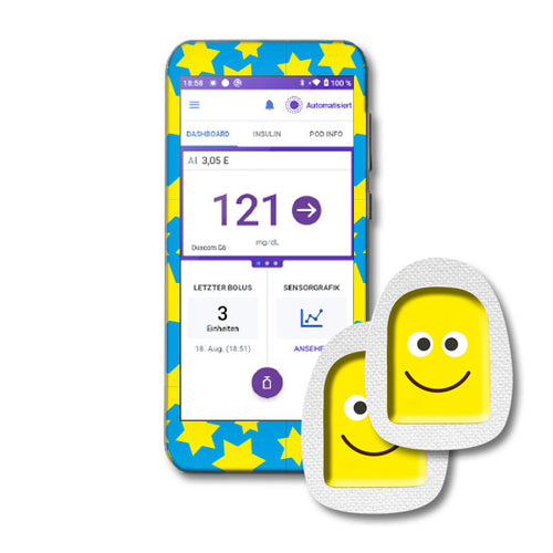 Omnipod 5 Controller Sticker Set "Smile"