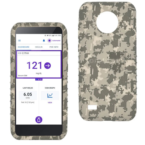 Omnipod® 5 Silicone Case with Camera Cutout - Digital Camo