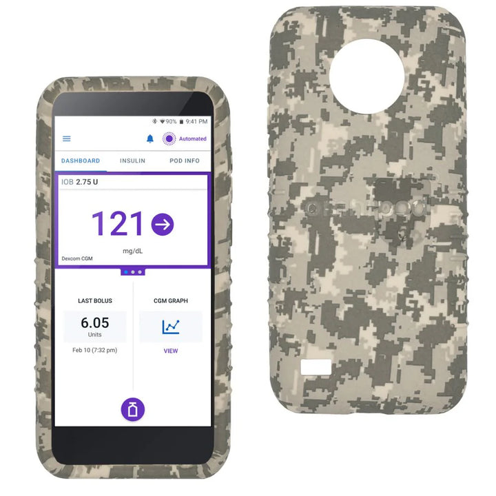 Omnipod® 5 Silikon Case mit Kamera Cutout - Digital Camo