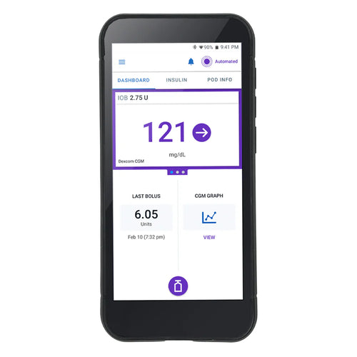 Omnipod 5 Silicone Case SOFT Glitter Purple