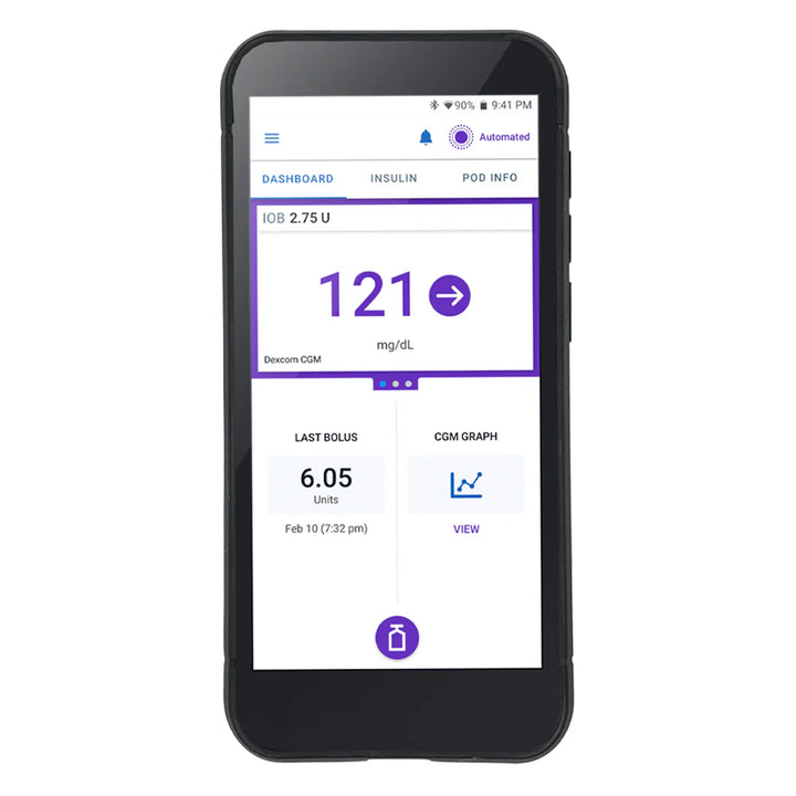 Omnipod 5 Silicone Case SOFT Glitter Purple