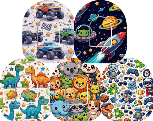 5x Design Tape + Sticker ''Cool Kids'' - Omnipod