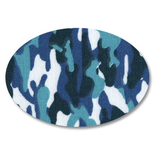 BIJOUX Ruban petit Camouflage Bleu