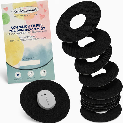 Value Pack 10+1 free JEWELRY Tape Black (Size suitable for Dexcom G7)