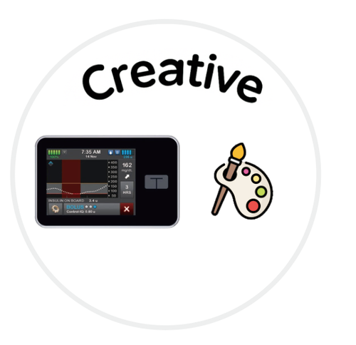 Tandem t:slim stickers "CREATIVE"