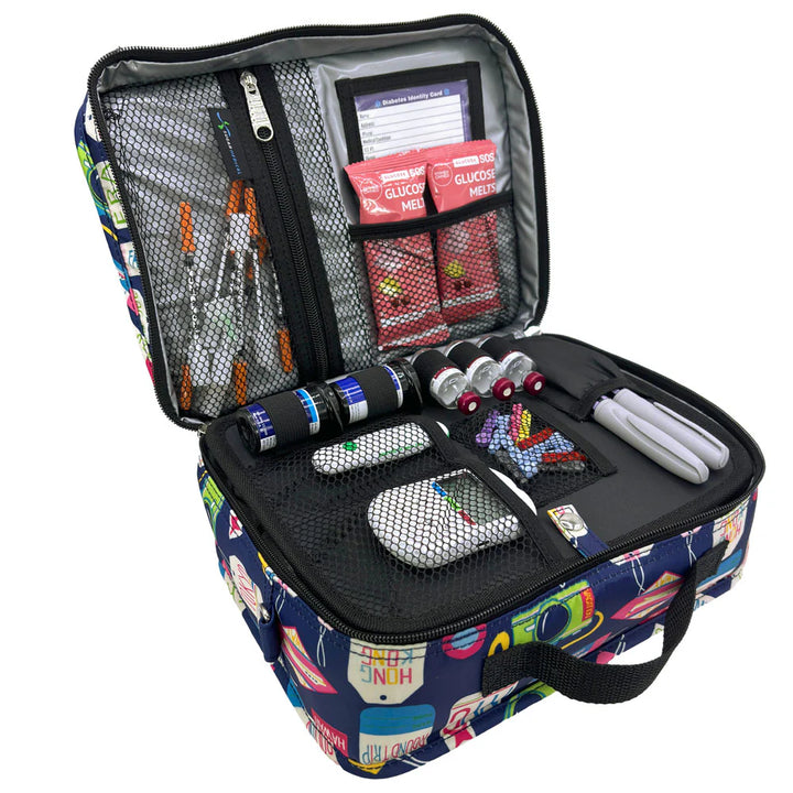 Sac de voyage pour diabétique avec sangle de bagage « VACA ALL DAY »