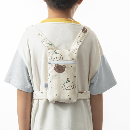 NEU: Insulinpumpenrucksack für Kinder mit Platz für CGM Reader/Handy "BÄR PARTY"