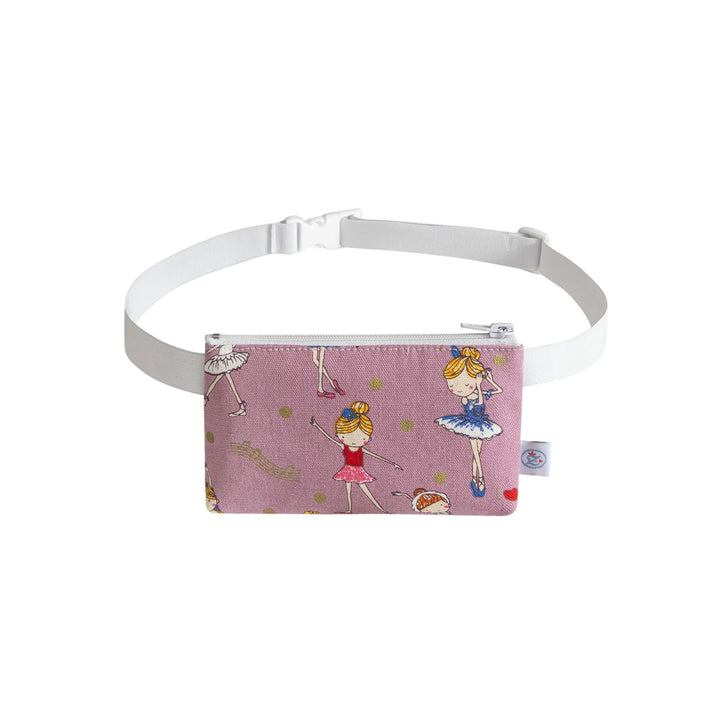 Pump case "Ballet" for insulin pumps: pink insulin pump case with flexible band as belt and for CGM readers, for kids