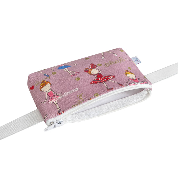 Pump case "Ballet" for insulin pumps: pink insulin pump case with flexible band as belt and for CGM readers, for kids