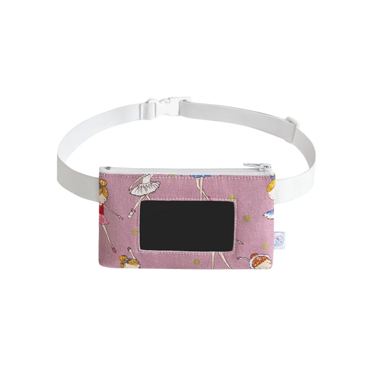 Pochette de pompe à insuline danseuse de ballet avec fenêtre transparente et ceinture souple de 65 cm (3-99 ans)