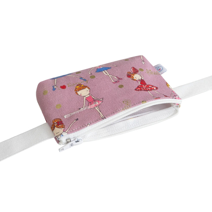Pochette de pompe à insuline danseuse de ballet avec fenêtre transparente et ceinture souple de 65 cm (3-99 ans)