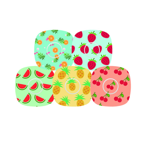5x Design Tape + Sticker ''Fruits'' – Freestyle Libre 3