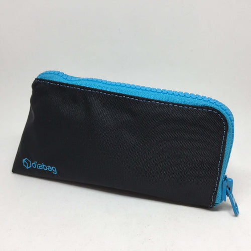 Diabetes Zubehörtasche "Sunny" schwarz/cyan, groß