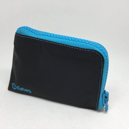 Diabetes Zubehörtasche "Sunny" schwarz/cyan, klein