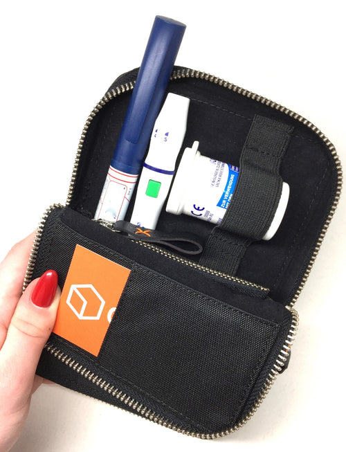 Diabetes accessory bag diabag ''ONE plus'' Nylon Black