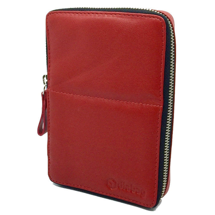 Zuckerschmuck Diabetes Zubehörtasche diabag ''ONE plus'' Rindnappa Leder Rot