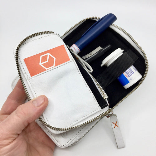 Diabetes Accessory Case diabag "ONE plus" Napa Leather White