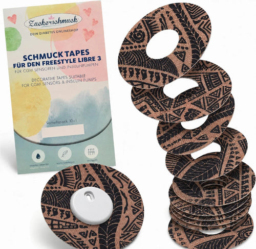 Economy pack 10 + 1 JEWELRY Tape Ring Tattoo (e.g. Libre 3)