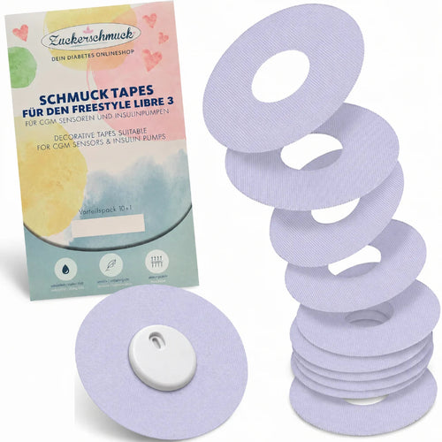 Value Pack 10+1 free JEWELRY Tape Ring SENSITIVE Cotton (e.g. Libre 3)