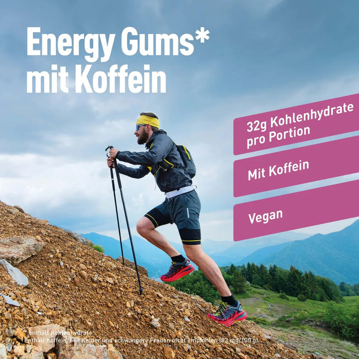 Dextro Energy Gums Blackcurrant + Caffein (6 Stück à 5 g KH)