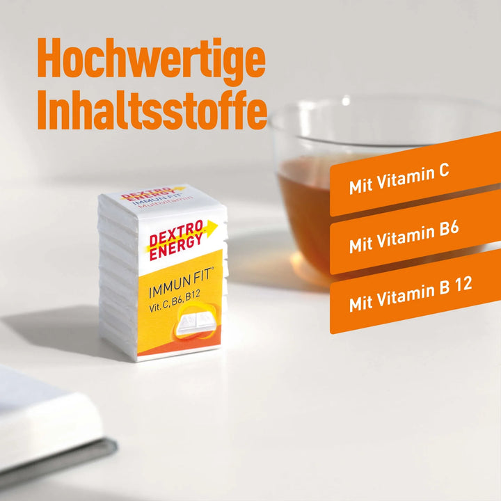 Dextro Energy ImmunFit 24x Würfel (3x8er): Vitamin B6, B12, C