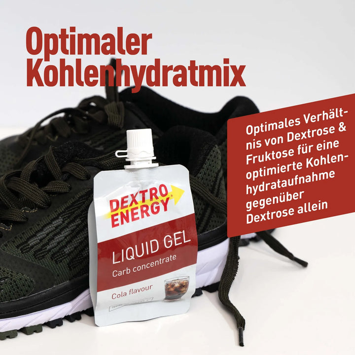 Dextro Energy Liquid Gel Cola, Traubenzucker Gel mit Koffein und Guarana, 60 ml